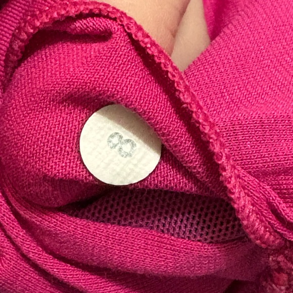 Lululemon Sports Bra Size 8 Hot Pink Crossed Back - Picture 4 of 5